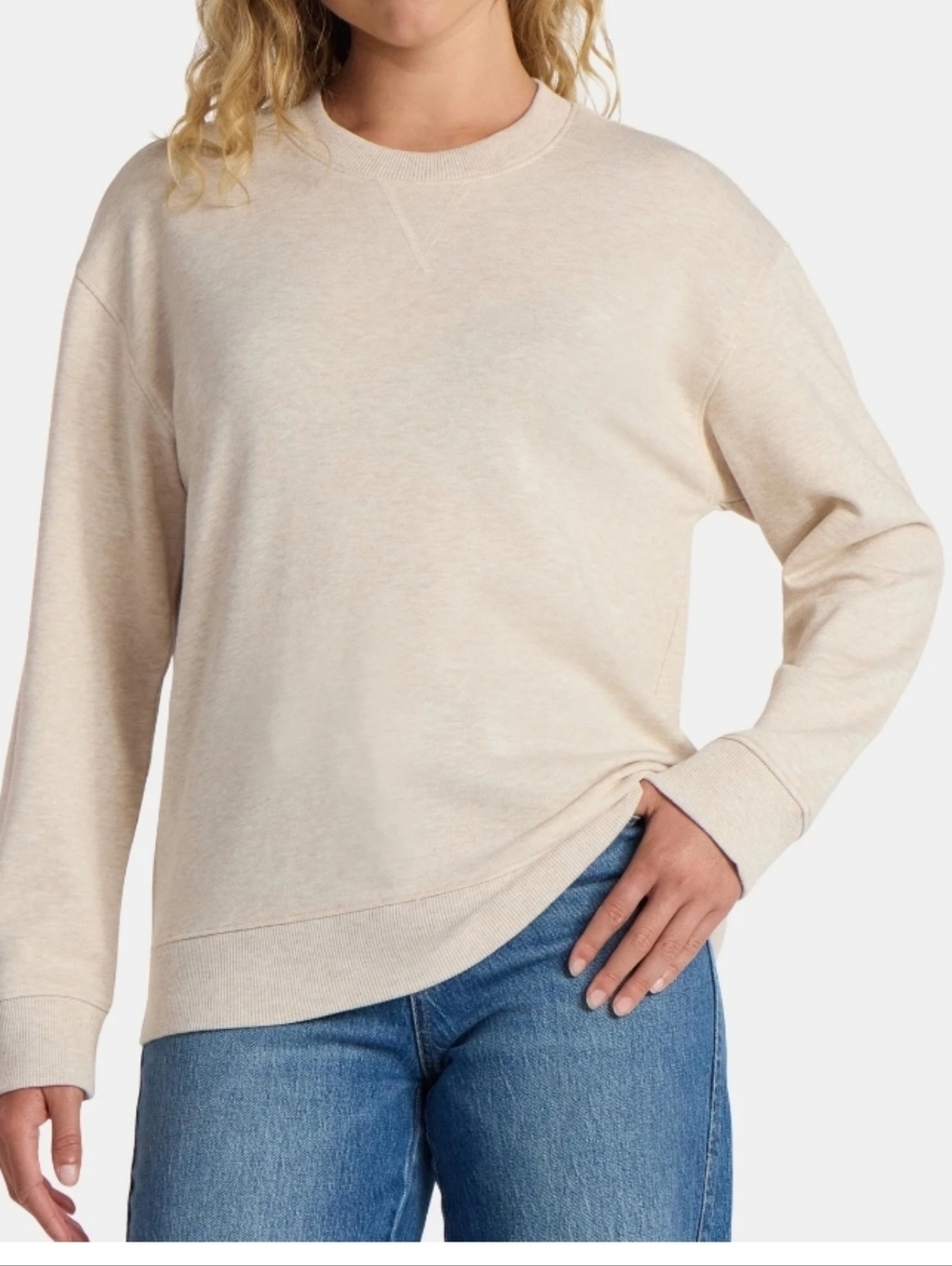 Time and Tru Women's and Women's Plus Crewneck Sweatshirt with Long Sleeves NWT